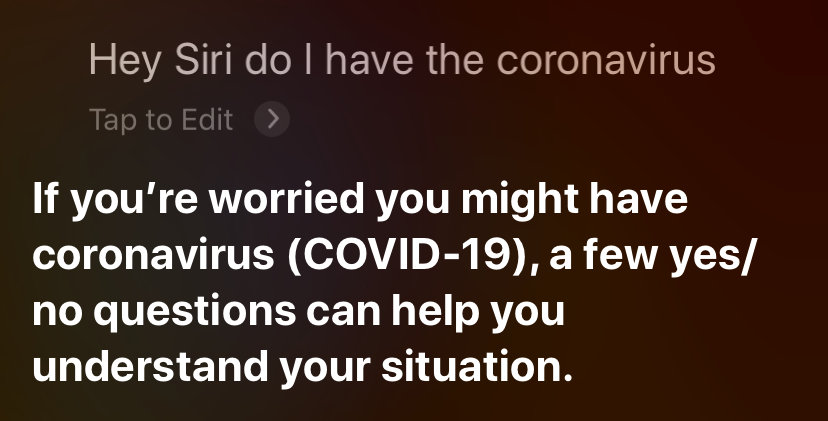 Siri Coronavirus