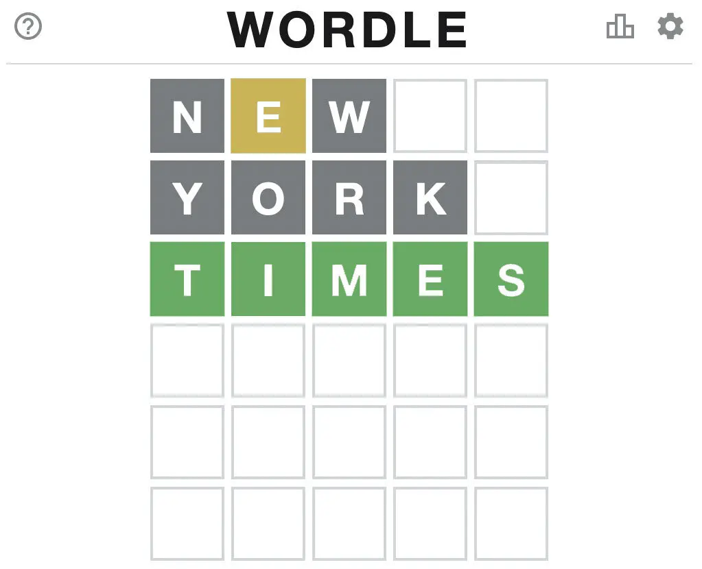 Wordle - Credit New York Times