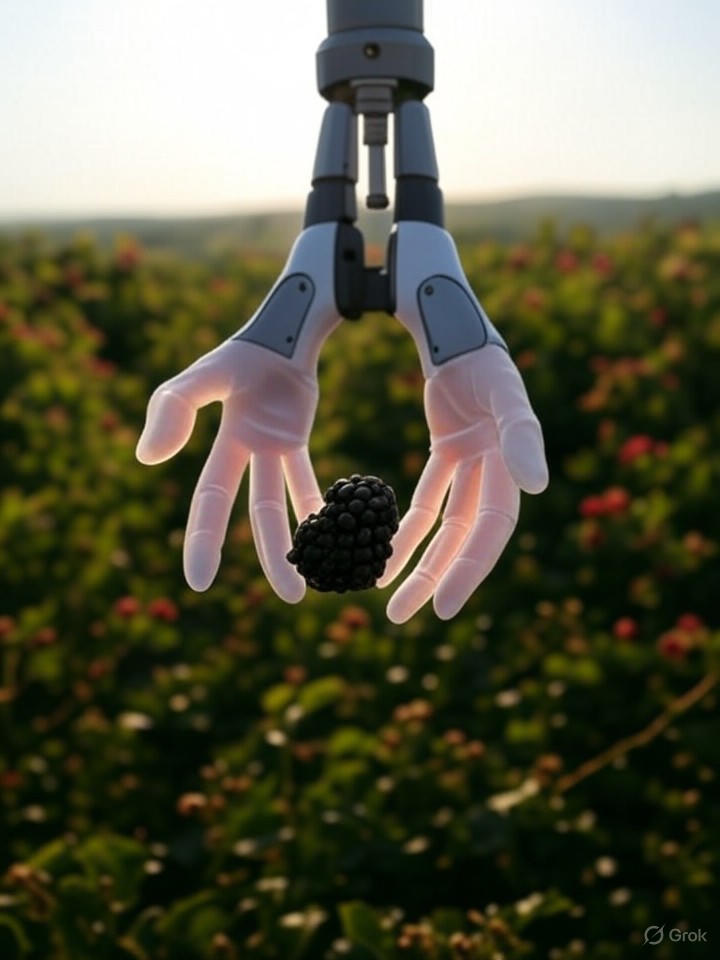 Arkansas Researchers Patent Soft Robotic Gripper for Gentle Blackberry Harvesting