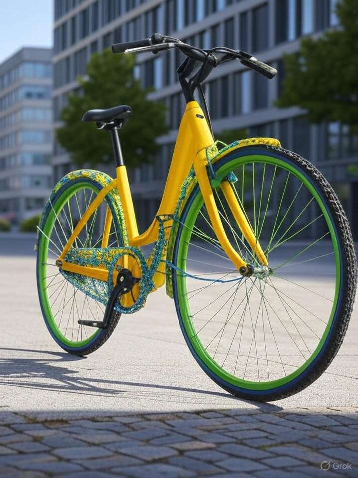 German Firm’s RCYL Bike: 50% Recycled Plastic for Rust-Free Urban Rides