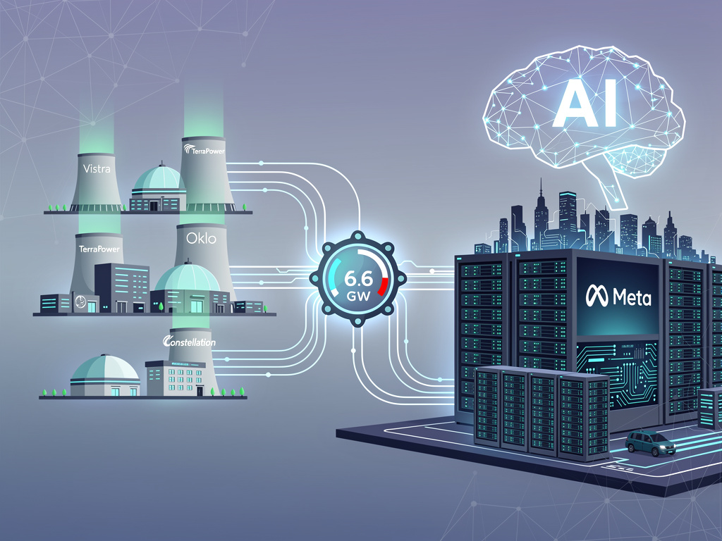 Meta’s Nuclear Power Blitz: 6.6 Gigawatts to Supercharge AI Dominance