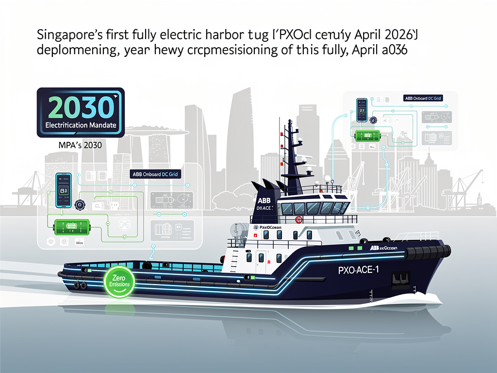 Singapore’s Electric Tug Milestone: PXO-ACE-1 Powers Up for Zero-Emission Harbor Wars
