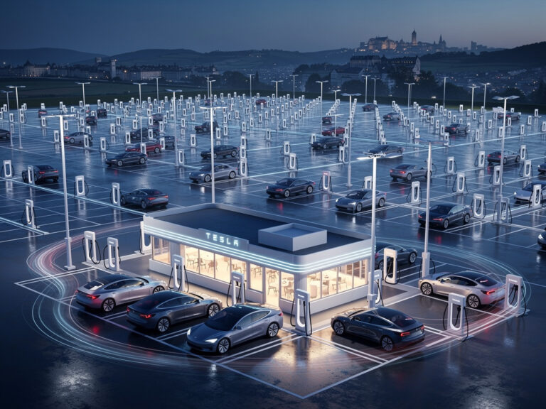 Tesla Diner’s Charging Frenzy: World’s Busiest Supercharger Sparks Global Expansion Debate