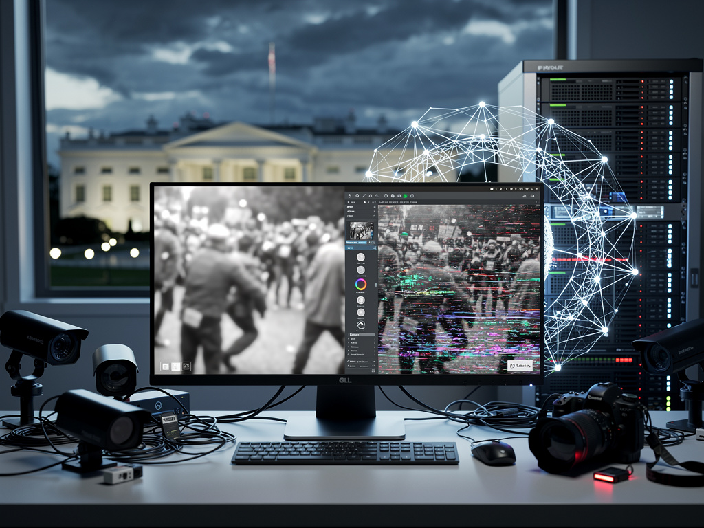 White House Alters Protester Image, Sparks Outcry