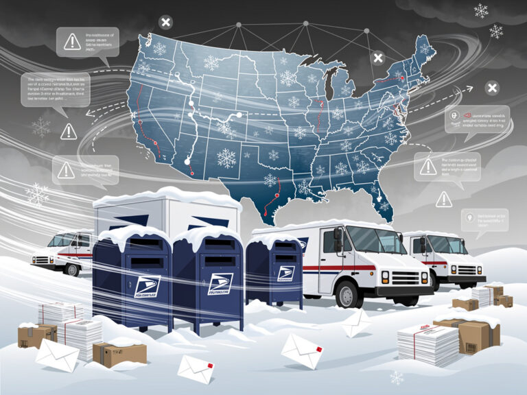 Winter Storm Paralysis: USPS Braces for Mail Disruptions Across Dozens of States
