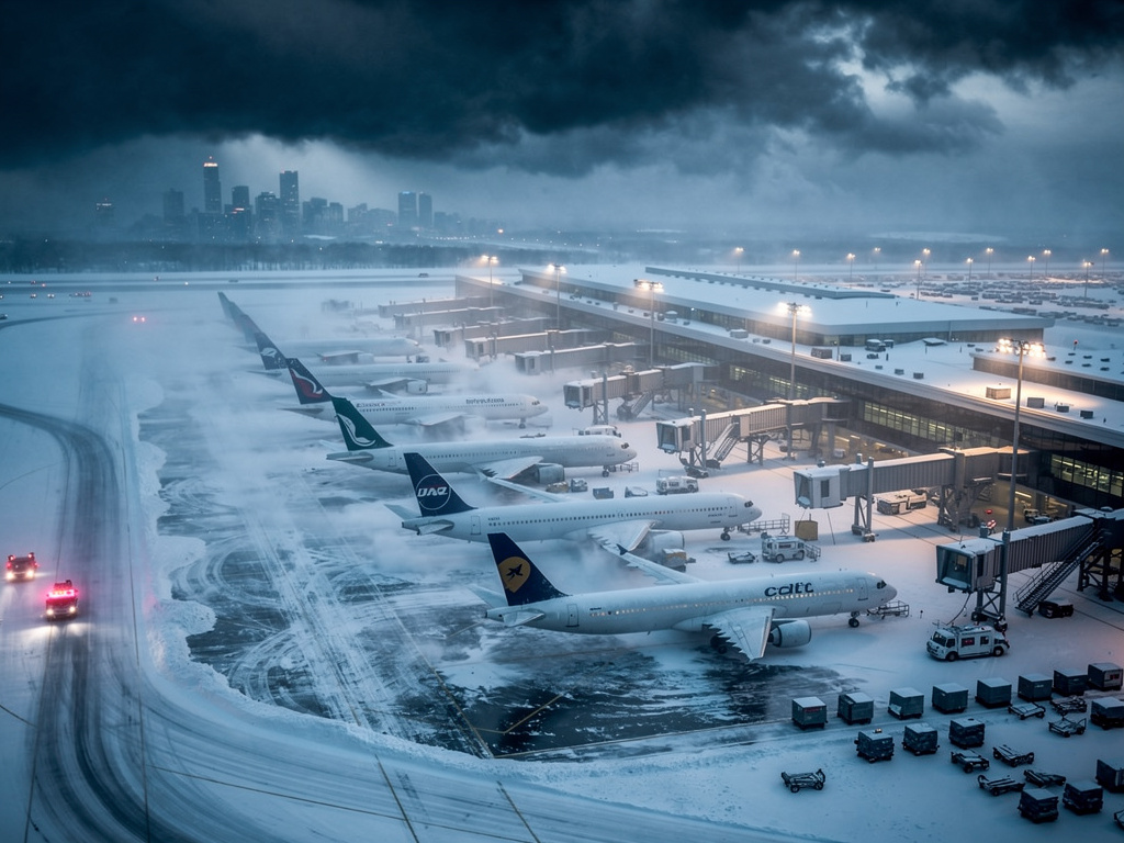 Winter Storm Fern Grounds 13,000 Flights, Paralyzing U.S. Air Travel Empire