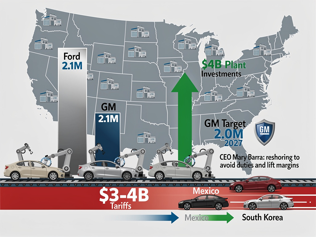 GM’s Bold Push to Eclipse Ford in U.S. Assembly Amid Tariff Squeeze