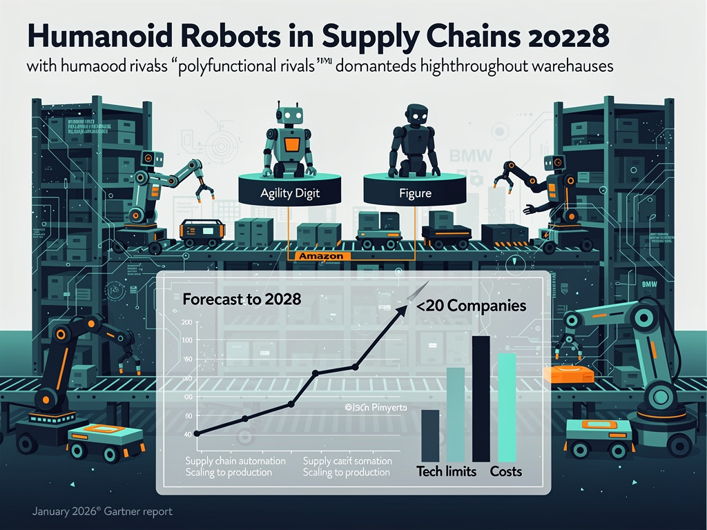 Gartner Predicts Humanoids Lag Warehouse Production