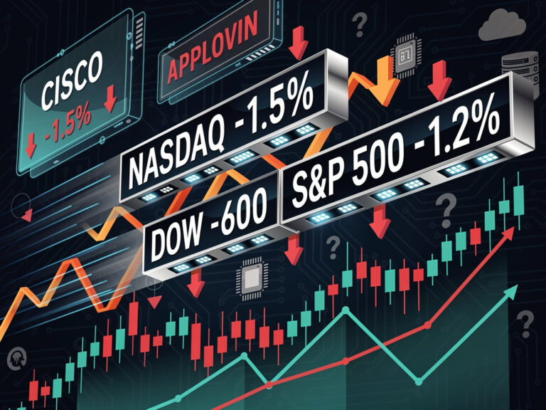 AI Jitters Ignite Tech Rout: Dow Dives 600 as Software Stocks Crumble