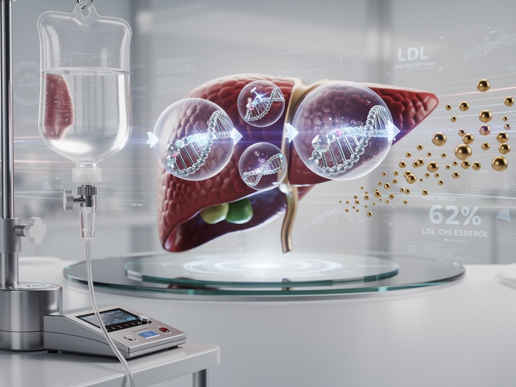 One-Time Gene Editing Infusion Lowers LDL Cholesterol by 62% for 6+ Months