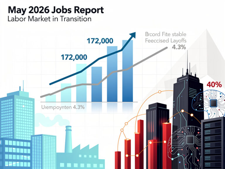 May Jobs Report Beats Forecasts as AI-Driven Cuts Mount in Tech