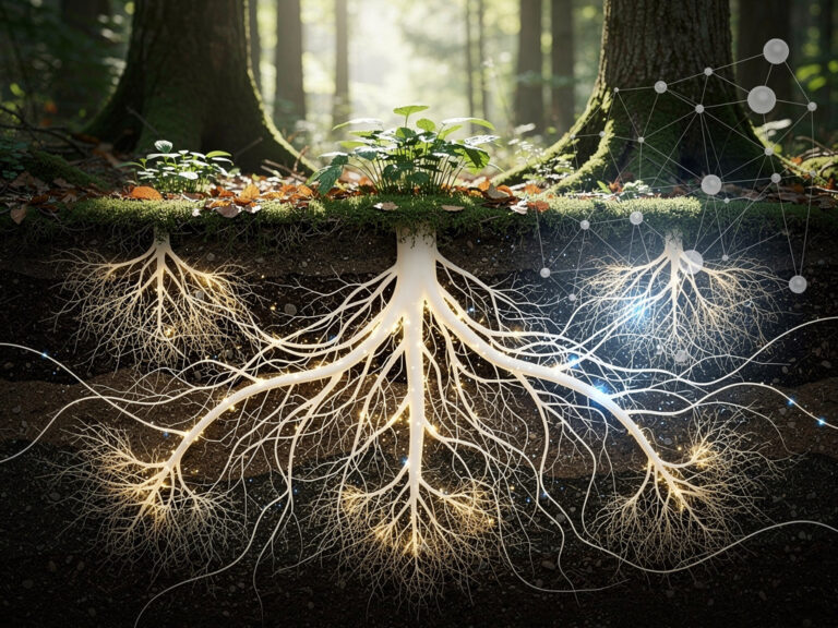 Mycelium’s “Wood Wide Web”: Billions of Kilometers Linking Forest Life