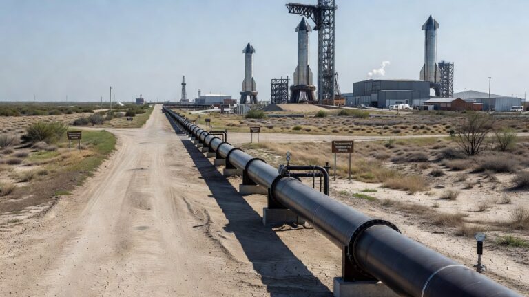 SpaceX Plans 20-Mile Natural Gas Pipeline to Power Starbase Operations