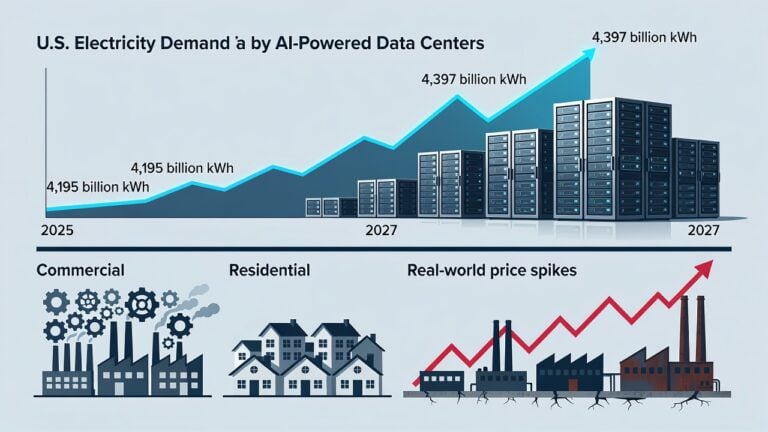 AI Data Centers Push U.S. Power Demand to Fresh Records Through 2027