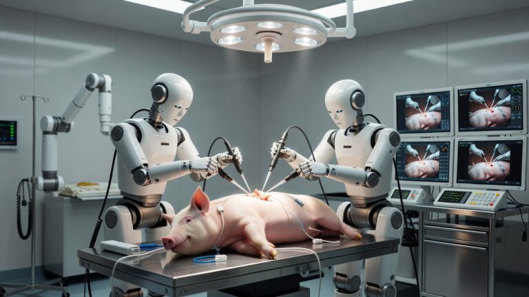 Surgeons Direct Humanoid Robots in World-First Live Animal Operations