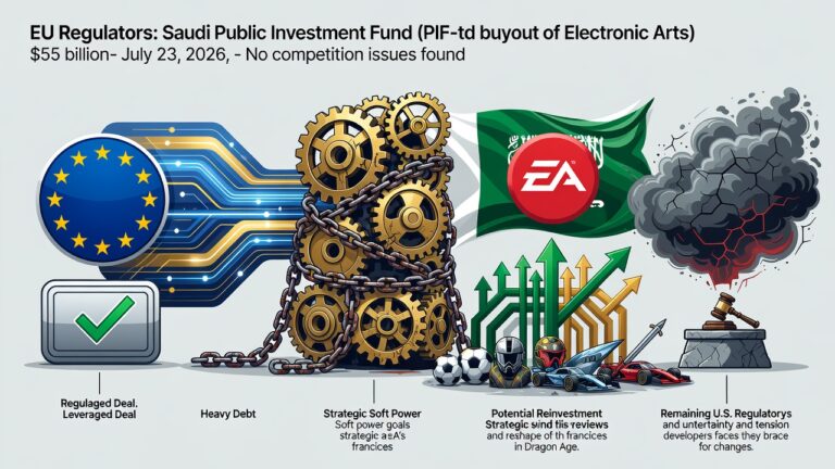 EU Clears Saudi $55 Billion EA Takeover as Debt Load and Soft Power Ambitions Loom